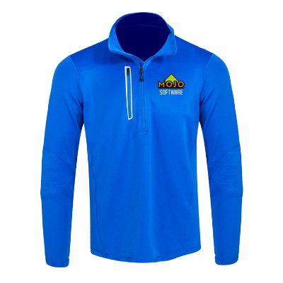 Blue Custom Embroidered Quarter-Zip