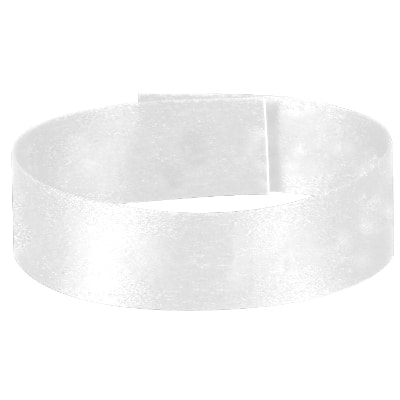 Blank white wristband available in bulk.