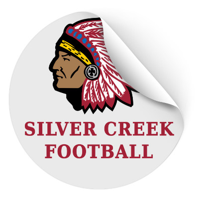 7 inch circle sticker with full color custom imprint.