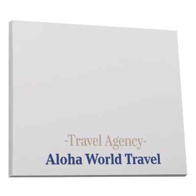 Post it 4x3 inch notes with full color imprint.
