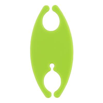Blank lime green cord organizer.