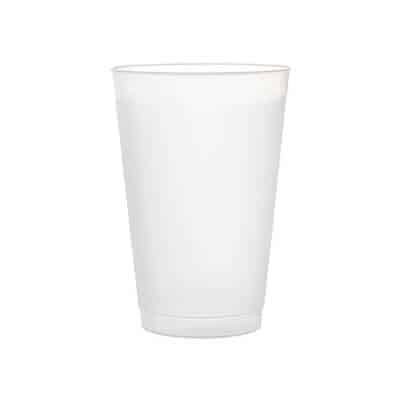 Durable plastic frosted plastic cup blank in 14 ounces.