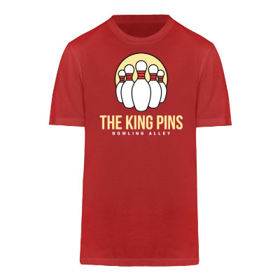Customizable revolution red tee with full color logo.