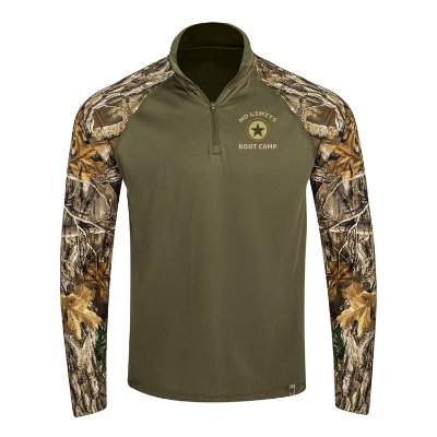 Green and Camo Custom Embroidered Quarter-Zip