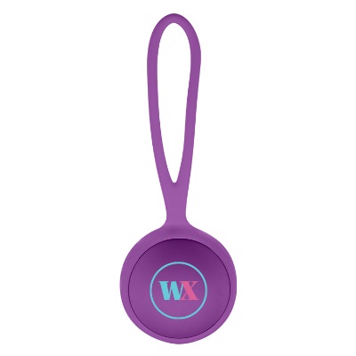 Plastic purple lip balm with silicone holder personalized with your brand.