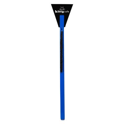 Dark green plastic deluxe snowbrush ice scraper with personalized promotional logo.