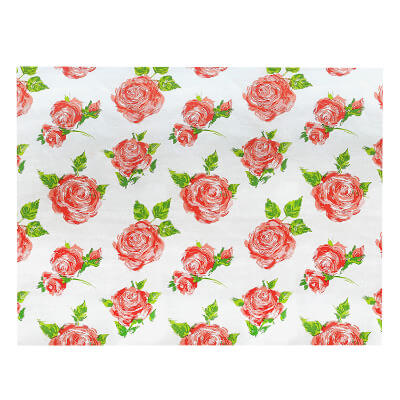 Blank cottage rose tissue paper.