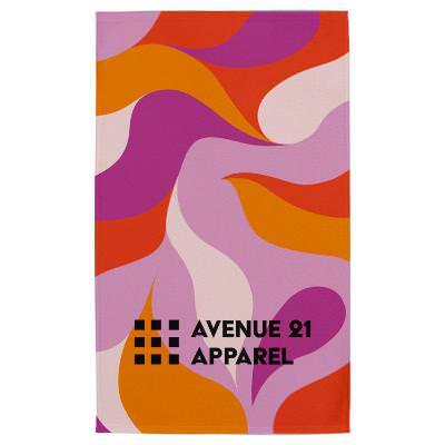 Full color travelers microfiber terry sports towel with personalized imprint