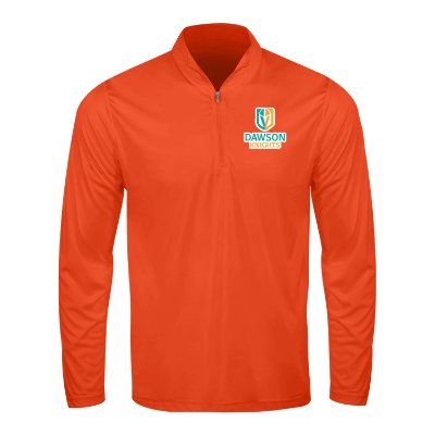 Full Color Orange Quarter-Zip Jacket