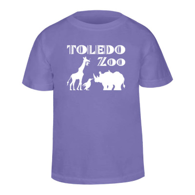 Custom boysenberry youth t-shirt with logo.