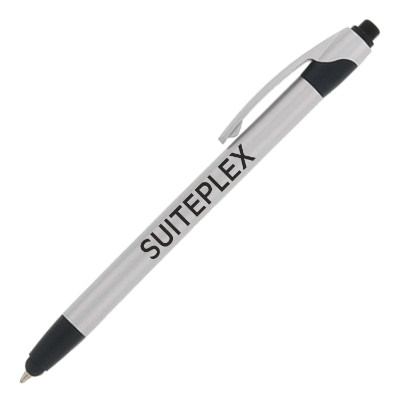Plastic slim taylor silver pen.