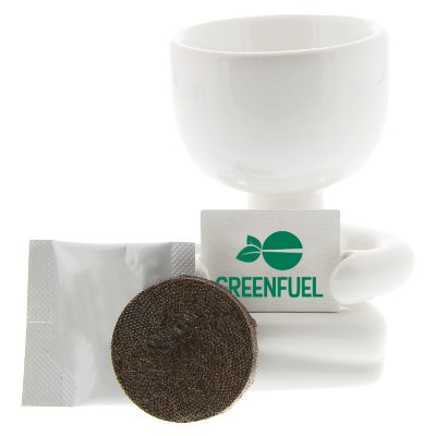 White ceramic personalized grow kit.
