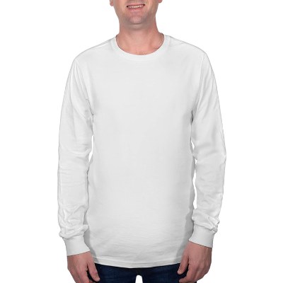 Blank white long sleeve tee.