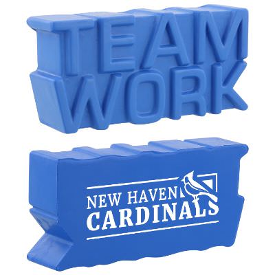 Foam word stress reliever-teamwork with custom print.