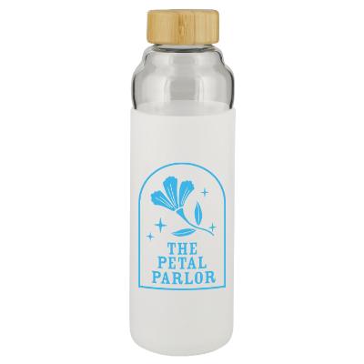 Frost glass bottle with custom imprint.