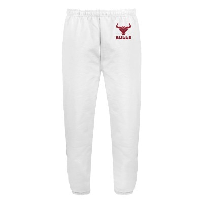 Custom white sweatpants with logo.