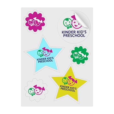 Full color branded sticker sheet