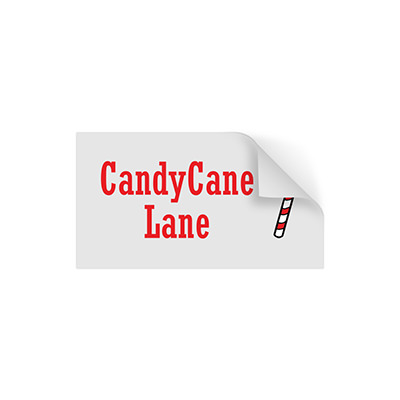 Full color rectangle sticker branded