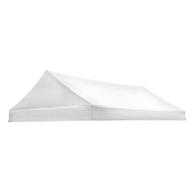 White 10-ft. x 15-ft. gable tent canopy with no imprint.