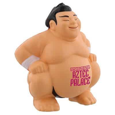 Foam sumo stress ball with custom printed.