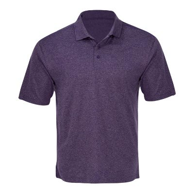 Blank college purple heather men's polo.