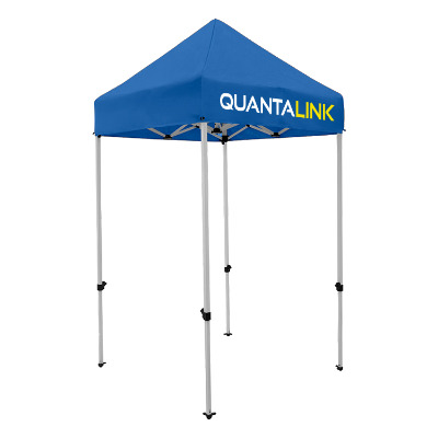 Cobalt 5-ft. tent with custom imprint.