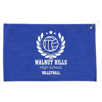 Custom 15" x 18" hemmed golf towel.