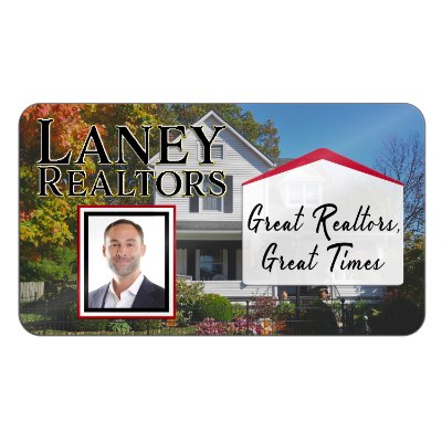 3-1/2 x 2 inch business card magnet round corners with full color imprint.