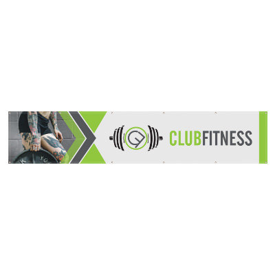 2 feet x 10 feet custom full-color printed 10 oz. vinyl banner with grommets.
