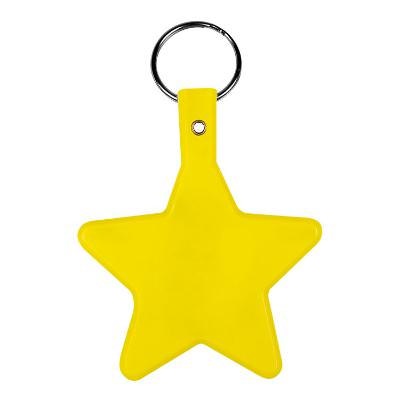 Poly vinyl chloride star flexible keychain blank.