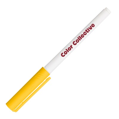 Personalized white barrel fine point marker.