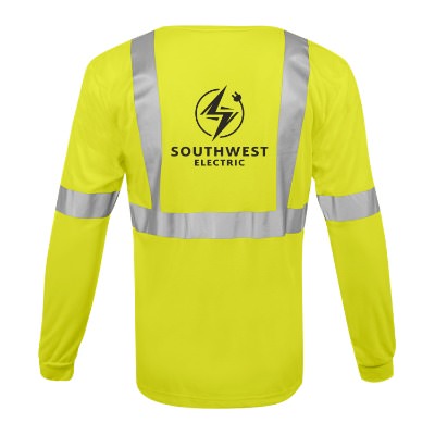 Hi-Vis Yellow Imprinted Long Sleeve T-Shirt