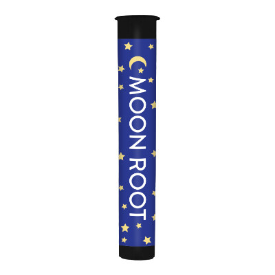Black tube with custom full color imprint on label.