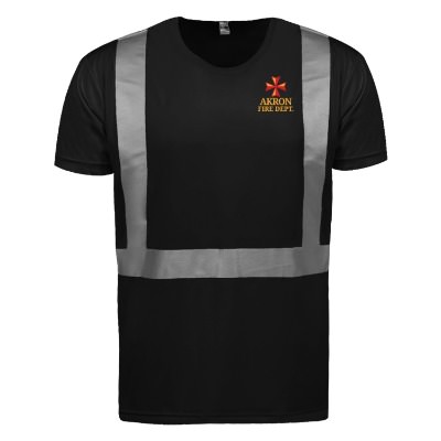 Full Color Imprinted Hi-Vis Black and Gray T-Shirt