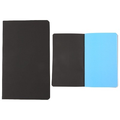 Paper black and red accent memo book blank.