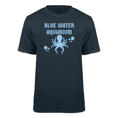 Personalized new navy tri t-shirt with logo.