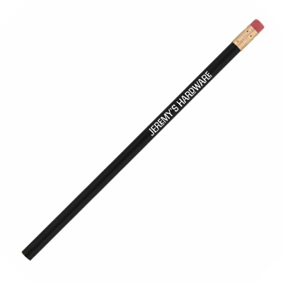 Wood independent pencil with customized imprinting.