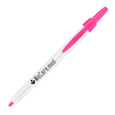White highlighter with personalized logo.