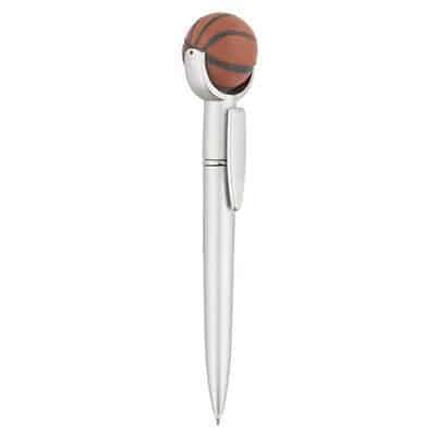 Foam and plastic basketball stress reliever pen top blank.