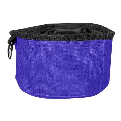 Blue folding dog bowl blank.