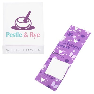 White paper custom matchbook.