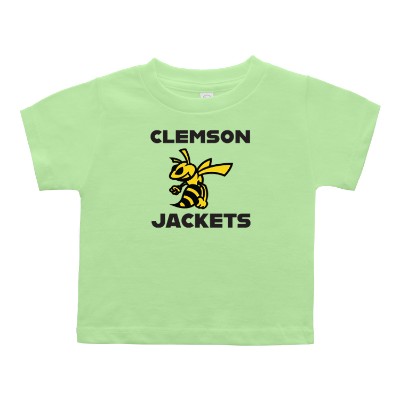 Key lime toddler tee with custo full color logo.
