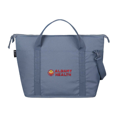 Basalt polyester cooler with a customized logo.