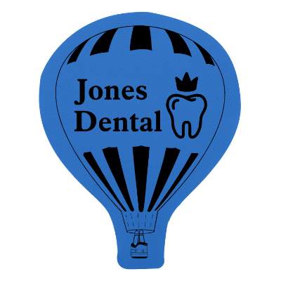 Blue balloon rubber jar opener with custom printed logo.