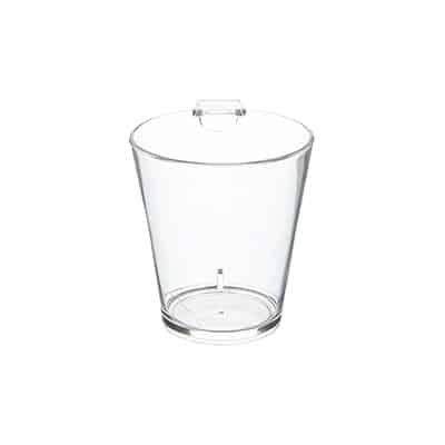 Arcylic clear shot glass blank in 1.5 ounces.