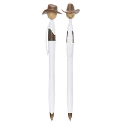 Plastic cowboy active pen blank.