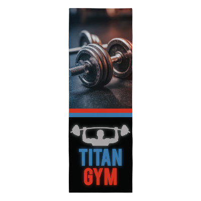 Cooling towel with custom full color logo.
