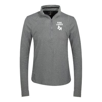 Ladies Custom Grey Quarter-Zip