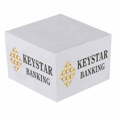 Souvenir 3 x 3 x 1-1/2 inch cube with full color imprint.