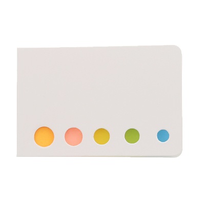 Paper white pocket neon sticky flags blank.